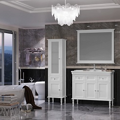 Opadiris Шкаф-пенал для ванной Кантара 46 L белый матовый – фотография-5